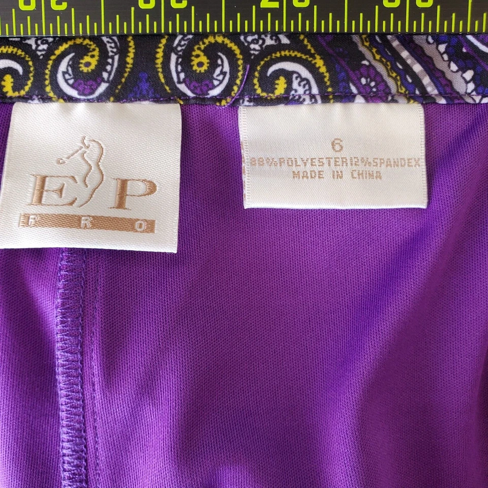 Pantalón corto deportivo EP Pro para mujer 6 púrpura verde cachemira poliéster elástico tenis golf Foto 3 de 4