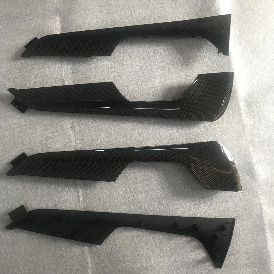 Reemplazo de embellecedores de manija de puerta de coche de fibra de carbono para Audi A6 A7 C8 2019-2023 Foto 2 de 4