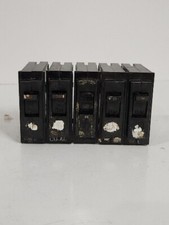 Lot Of 5 TESTED General Electric 20 AMP 1 POLE CIRCUIT BREAKER