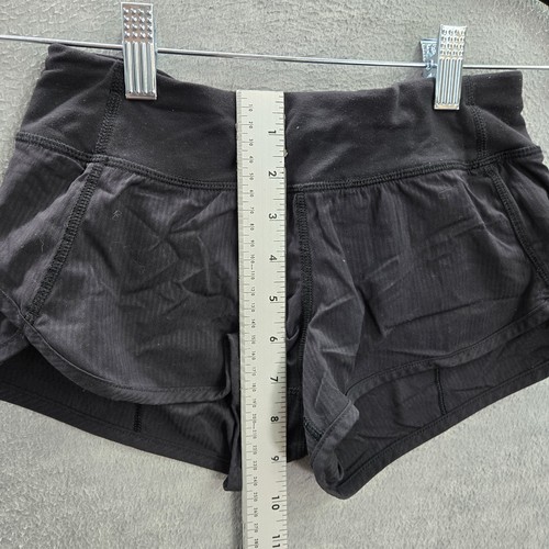 Ivivva Girls Activewear Shorts 10 Black Striped Nylon Polyester 2" Inseam - Picture 7 of 9