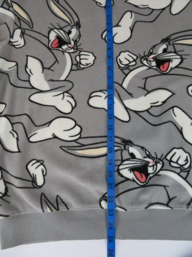 Felpa girocollo in pile H&M Looney Tunes Bugs Bunny - Uomo grigio medio - Foto 9 di 11