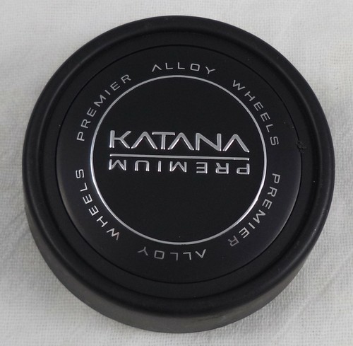 Katana Wheels Flat Black Custom Wheel Center Cap Set 4 # 71291570F-1 / CAP10 - Picture 3 of 5