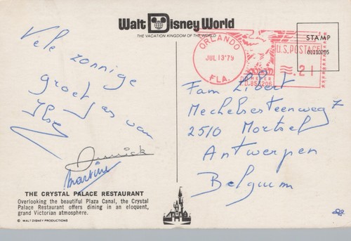 Walt Disney World The Crystal Palace Restaurant Vintage Postcard B142 - Picture 2 of 2