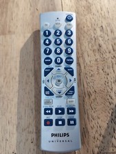 Philips Universal TV VCR DVD SAT/CBL Remote Control Silver