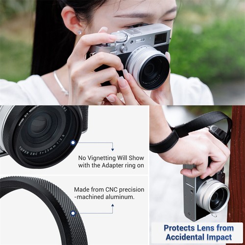 JJC AR-X100 49mm Lens Filter Adapter Ring for Fujifilm X100VI X100V X100F X100T - Picture 5 of 18