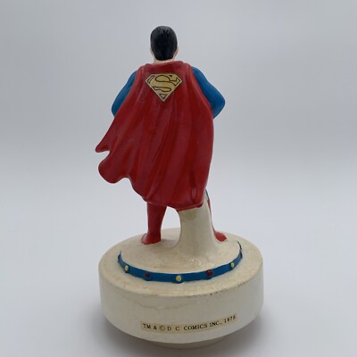 Vintage 1978 DC Comics Superman Ceramic Music Box Plays JC Vintage 1978 DC Comics Superman Ceramic Music Box Plays JC