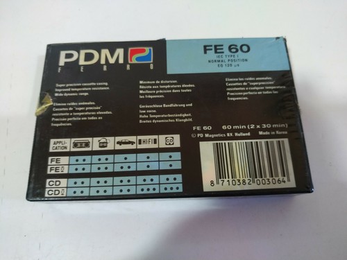 Pdm Ferro fe 60 Blank Virgin - Cinta Tape Cassette Nueva 2T - Picture 2 of 3