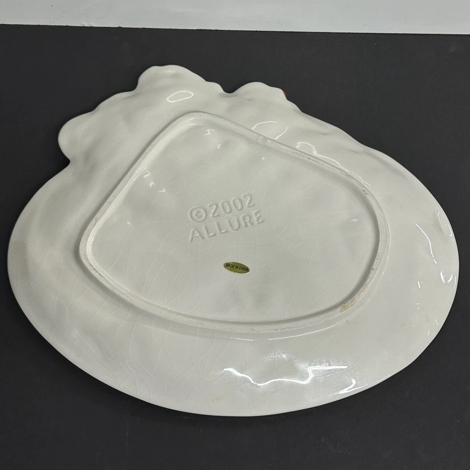 Placa decorativa de Natal cerâmica 12" Allure 2002 brinquedos de trenó dourado pesado - Imagem 3 de 4