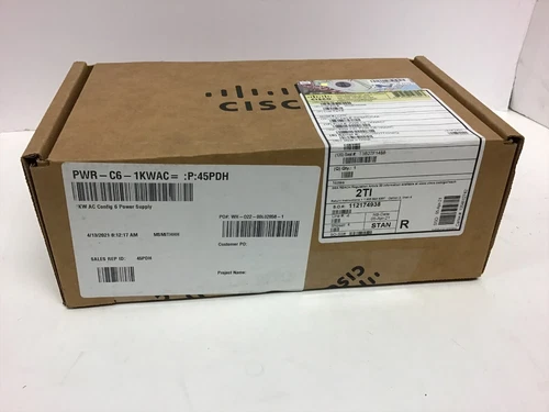 Cisco PWR-C6-1KWAC 1 KW Config 6 Power Supply NEW