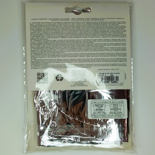 Palloncino foil mylar HAPPY BIRTHDAY argento 13 lettere da gonfiare cm 40 - Foto 3 di 7