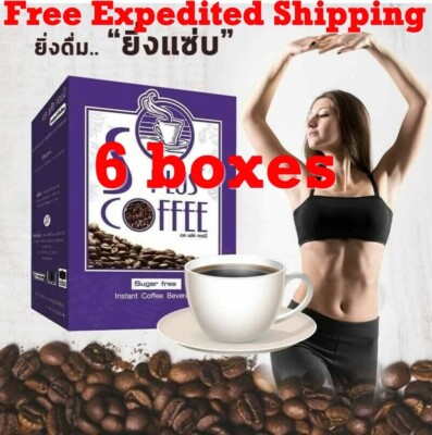 6 S Plus Coffee by Bota-P Drink Fiber Controls Wt. burn fat No Sugar Trans fat