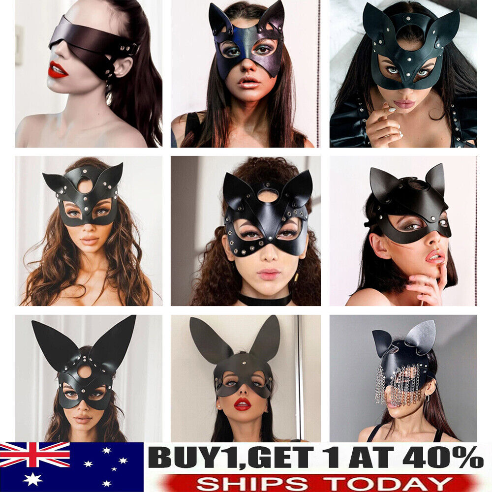 Sexy Bunny Girl Leather Masks Women Masquerade Party Mask Roleplay Porn  Costumes | eBay