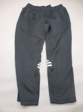 ADIDAS Size L Womens BLK Stretch Waist Pull On Drawstring Crop Track Pants 856