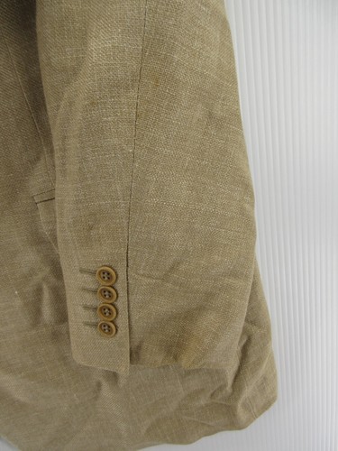 Canali Sport Coat Men 40 Brown Blazer Silk Linen Wool Jacket Preppy Italy 50 * - Picture 3 of 15