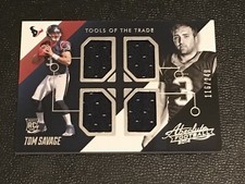 Tom Savage 2014 Absolute Tools Of The Trade Quad Rookie Jersey /249 Taxans 