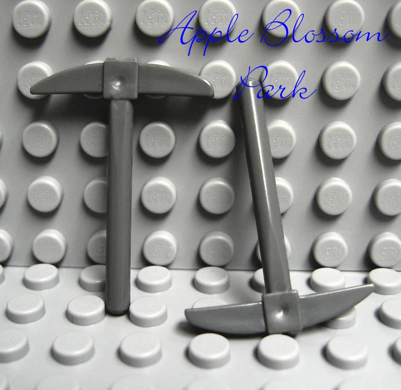 NUEVO Juego Lego/2 Minifigura PICO GRIS OSCURO -Power Miner Castle Ninjago Herramienta de Arma Foto 2 de 3