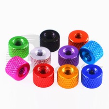 UNC 6 -32 Knurled Thumb Nuts Aluminum Alloy Round Hand Grip Knobs Threaded Nuts