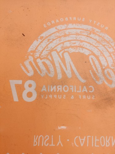 Surf Vinfage Silk Screen Printing Rusty Surfboards PRE LOGO 1987 Wood Frame - Picture 5 of 6