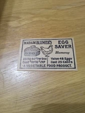 Vintage Empty Packet of Madam Blumer's Egg Saver A Vegetable Food Product