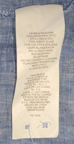 CUBAVERA SHIRT, Men's Sz XXL, Blue, Sh Sl, 100% LINEN, Button Up, Lightly Worn - Picture 10 of 10