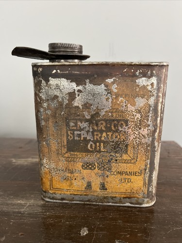 Vintage EN-AR-CO MOTOR SEPARATOR OIL TIN ADVERTISING CAN 1/4 GALLON - Picture 3 of 7