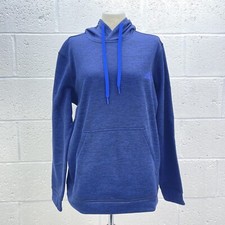 ADIDAS SPACE STRICK MARINEBLAU KAPUZENPULLOVER CLIMAWARM Y2K ACTIVEWEAR FITNESSSTUDIO PULLOVER UK XL