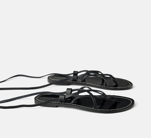 zara strappy flat sandals
