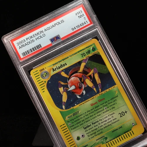 Pokemon TCG - Ariados H3 Aquapolis Holo Rare   - PSA 7 NM