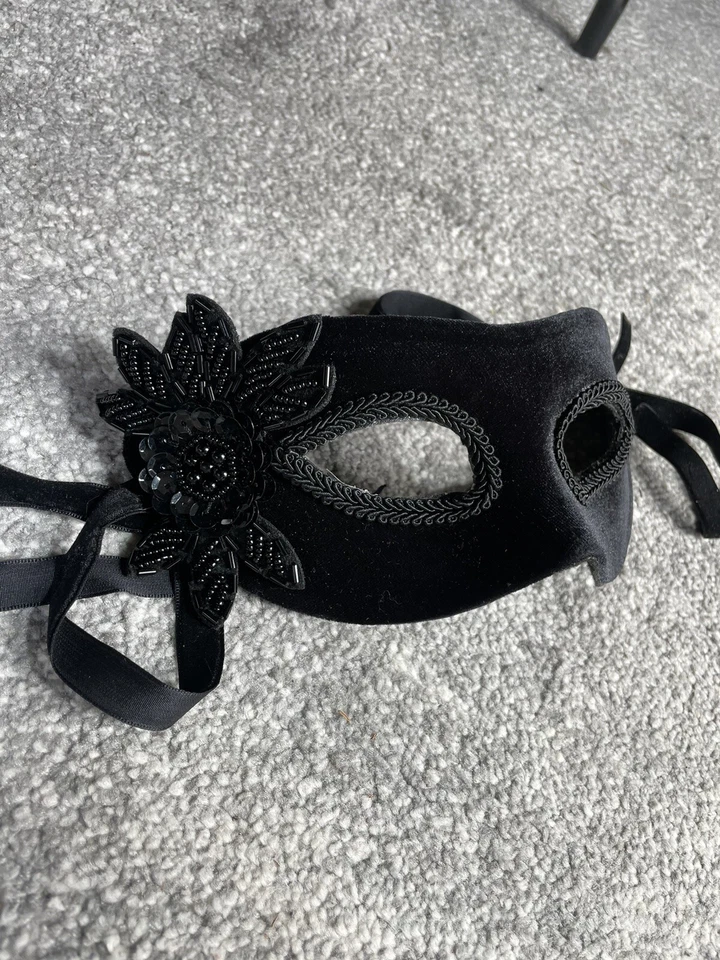 Venezia / Maske / Samt / Schwarz - Bild 2 von 3