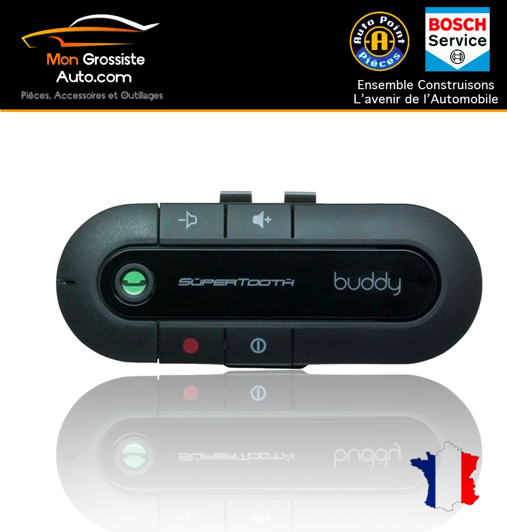 Kits Hands-Free Bluetooth Car SuperTooth Buddy Black + Car Charger