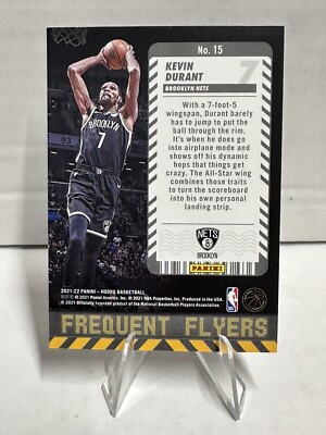 2021-22 Panini NBA Hoops Frequent Flyers JFK #15 Kevin Durant