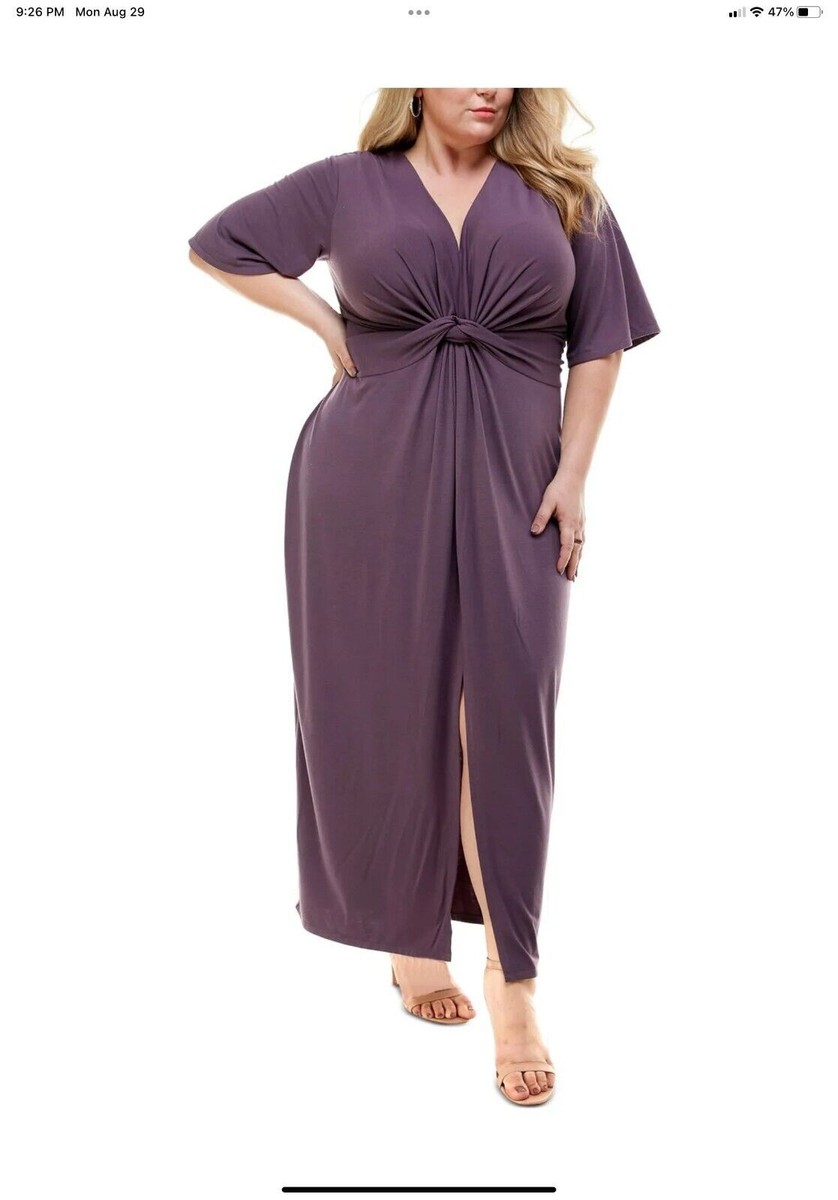 slim fit dress slacks Wedtrend Women Grey Purple Long Bridesmaid Dress with Slit Floral Halter  Ruched Corset A-Line Wedding Party Dress – WEDTREND main image 0