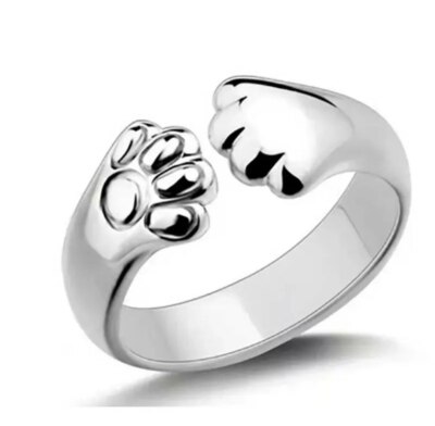 New Classical 4 Colors Hug Cute Bear Paw Cat Dog Claw Opening Adjustable Rings
