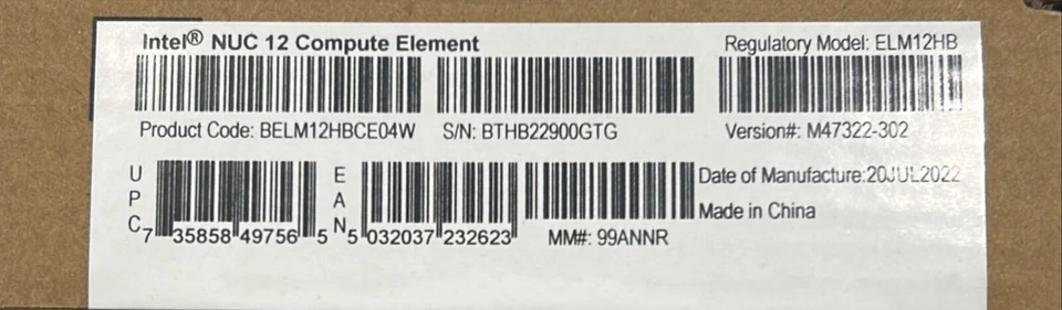 Intel BELM12HBCE04W ELM12HBCE NUC 12 Compute Element Celeron Processor 7305 NEW - Image 2 of 2