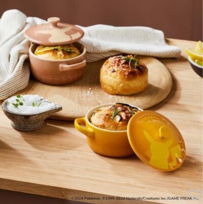 Mini Cocotte Le Creuset Pokemon Collection Pikachu Eevee set of 2 Hotpot New