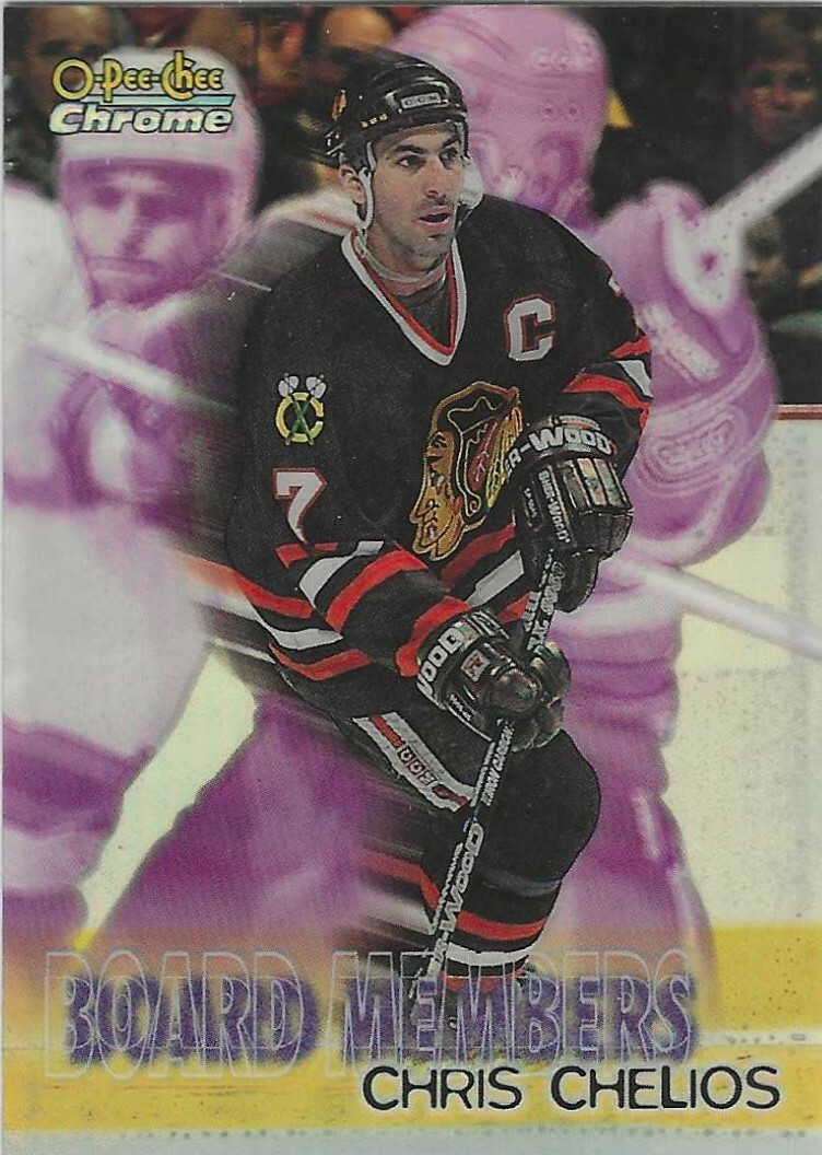 CHRIS CHELIOS 1998-99 O-Pee-Chee Chrome Board Members Refractors #B2 BLACKHAWKS