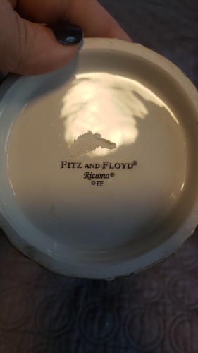 Pre-owned Set of 2 FITZ AND FLOYD Ricamo Rooster Hen Candlestick Candleholders - Picture 6 of 9