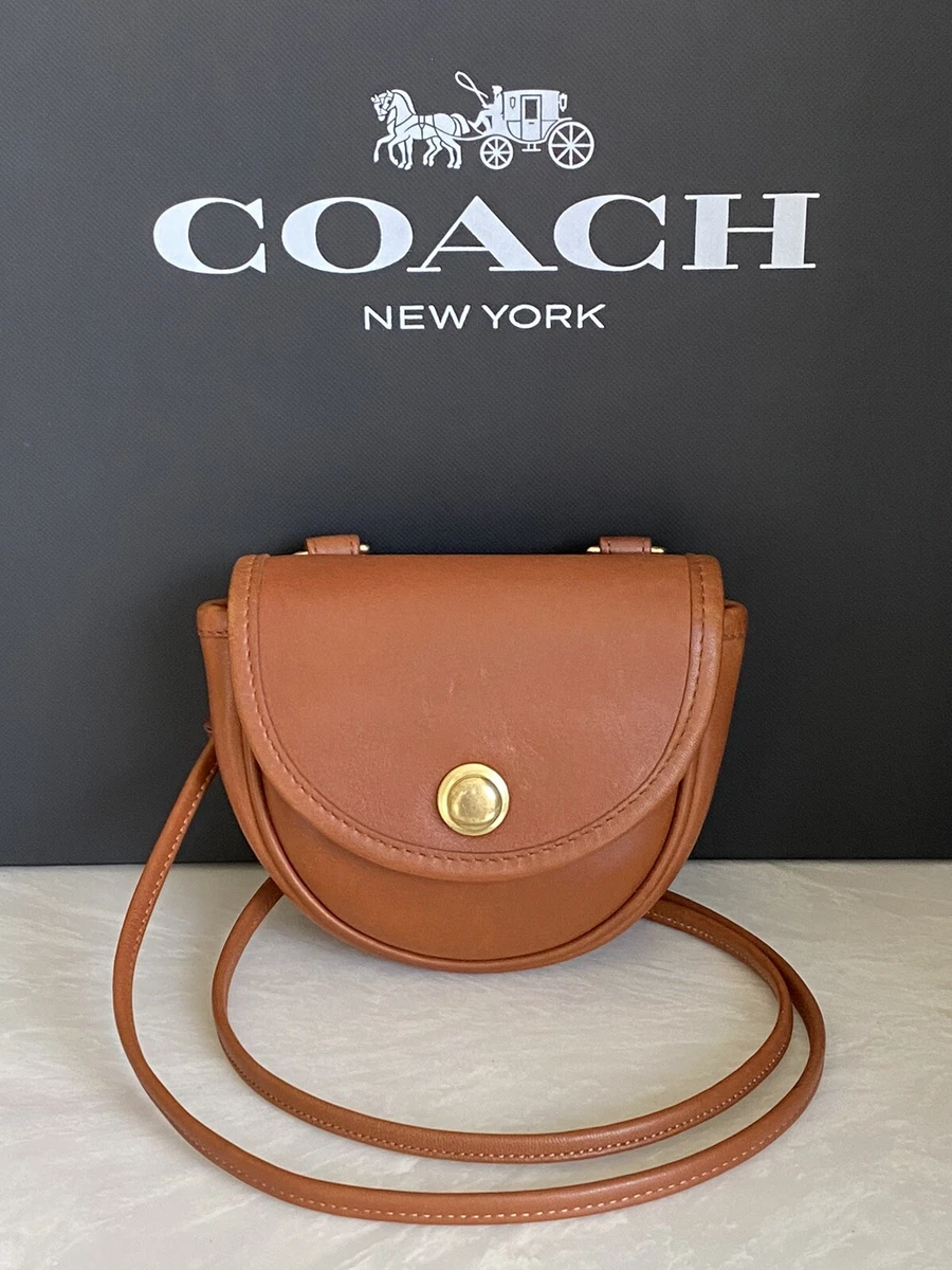 COACH VINTAGE SMALL BRITISH TAN MINI CROSSBODY CONVERT BELT BAG 9826 USA