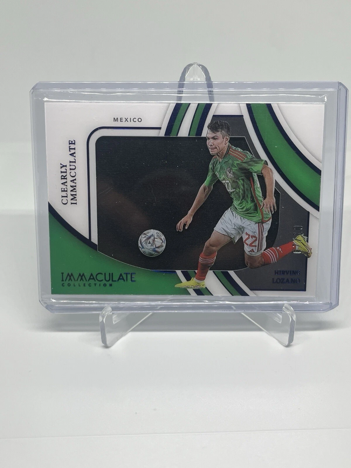 22-23 PANINI IMMACULATE Hirving Lozano Clearly letter PATCH 09/10 Blue MEXICO