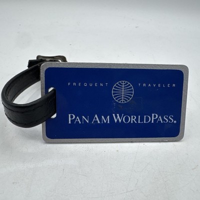 Vintage Pan Am Frequent Traveller Worldpass Collectible Luggage Tag Card