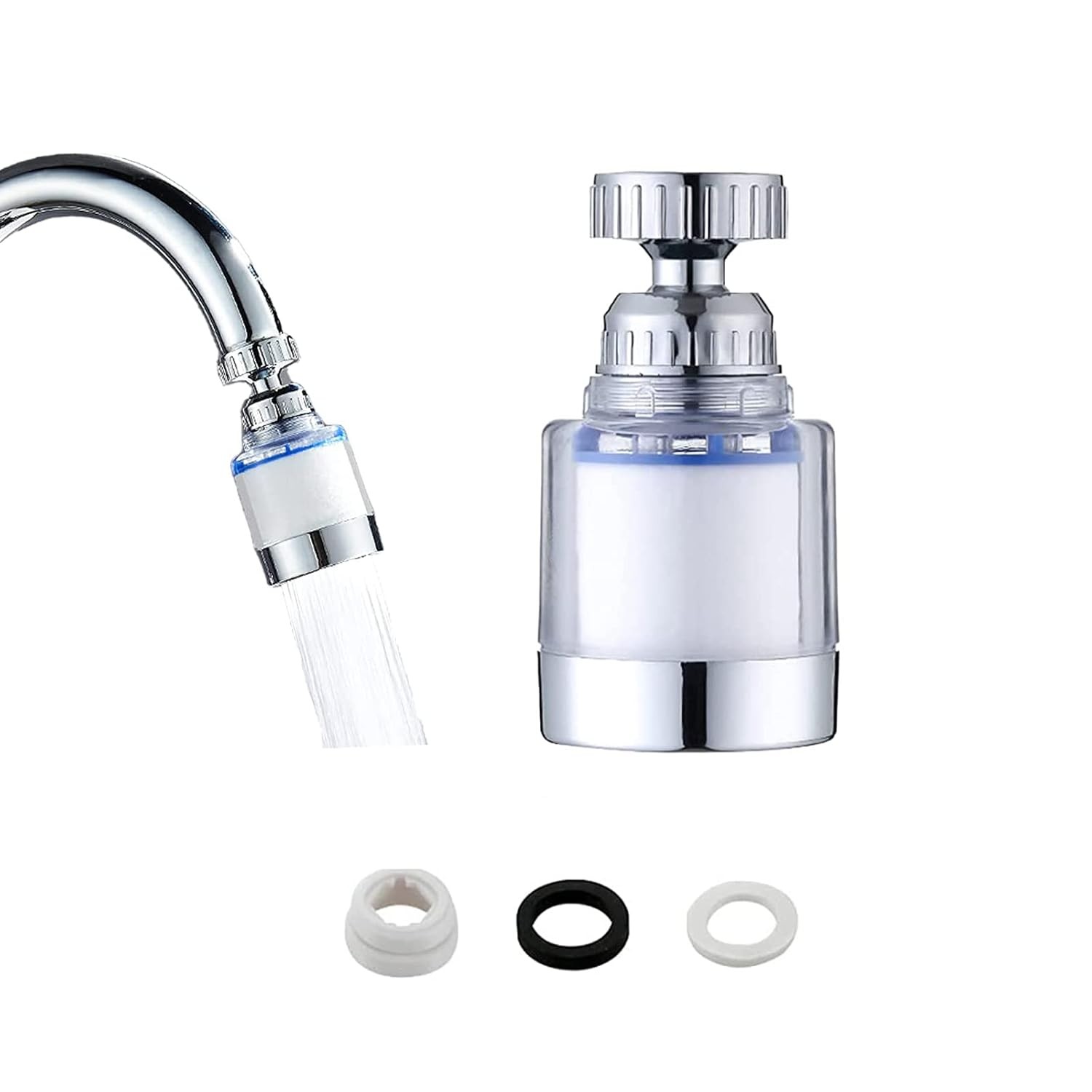 2 Pack Faucet Water Filter Tap Filtration Kitchen  Purifier System 360&deg;Rotate