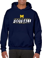 NEW Men’s University of Michigan Pullover Hoodie Navy Blue Size Large - UGP