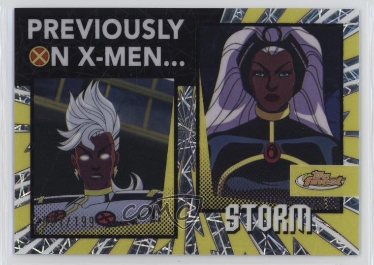 2025 Topps Finest X-Men '97 Previously On Laser Refractor 91/199 Storm #PO-6 0b7