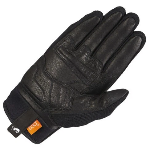 Furygan Jet D30 All Season Waterproof Textile Short Motorcycle Gloves Black Whit