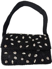 On 34th Black Beaded Rhinestone Embellished Evening Bag Shoulder Purse Macy s