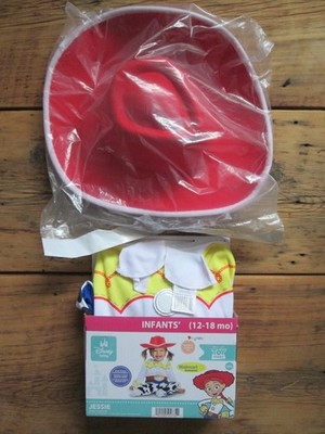 NEW Toy Story Jessie Costume Infant Baby 12-18 Months Halloween Hat & Outfit