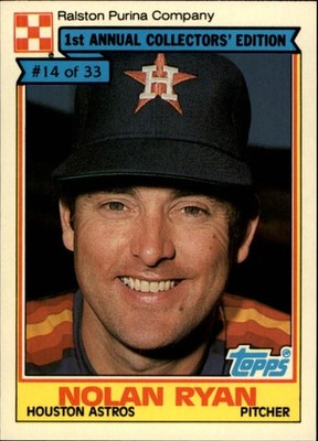 1984 Ralston Purina Company Complete Set of 33 - Nolan Ryan, George Brett,