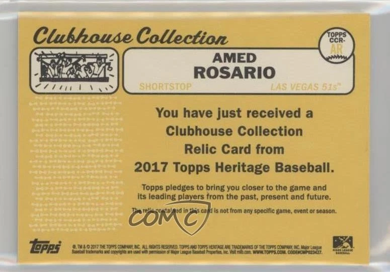 2017 Topps Heritage Minor League Edition Green /99 Amed Rosario #CCR-AR - Image 2 of 2