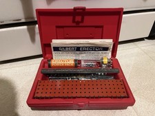 Vintage Gilbert Erector Set w/ Red Plastic Case - 1960's 