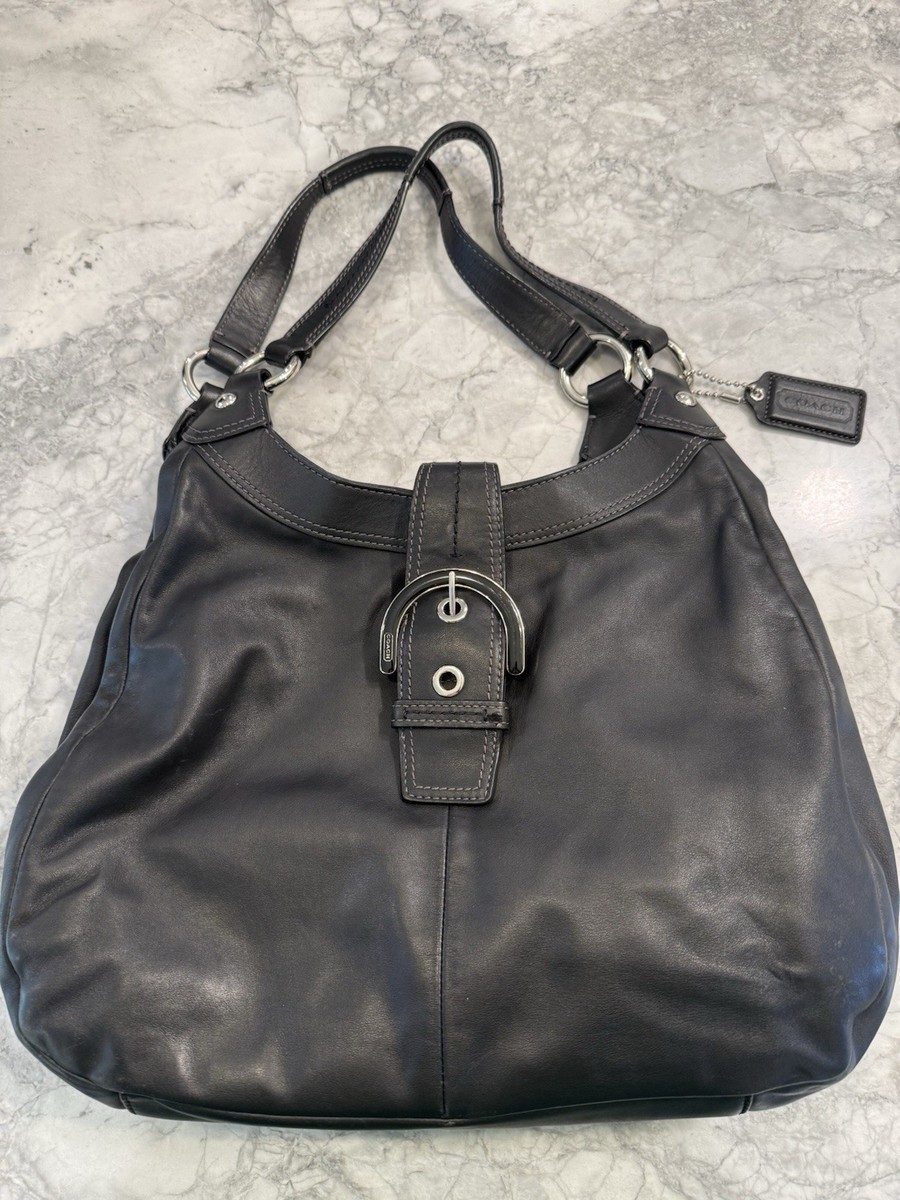 バッグ Coach Soho Lynn F15527 Hobo Bag Black Vintage Coach SoHo Madison Lynn Hobo Black Buckle Bag | eBay